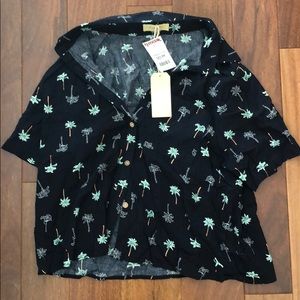 tj maxx crop button up
